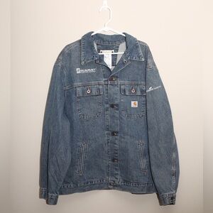 Vintage 90'S Carhartt Denim Chore Jacket SIZE 2XL - Summit Electric Legrand